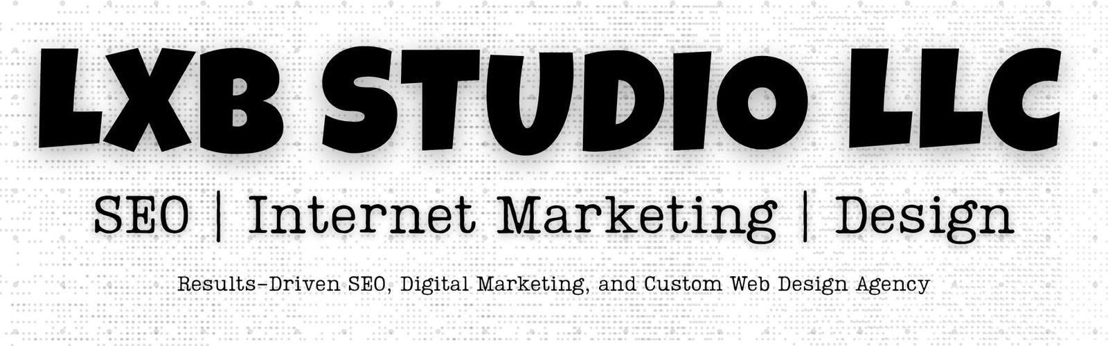 LXB-Studio - SEO, Marketing, and Design logo all text dot
